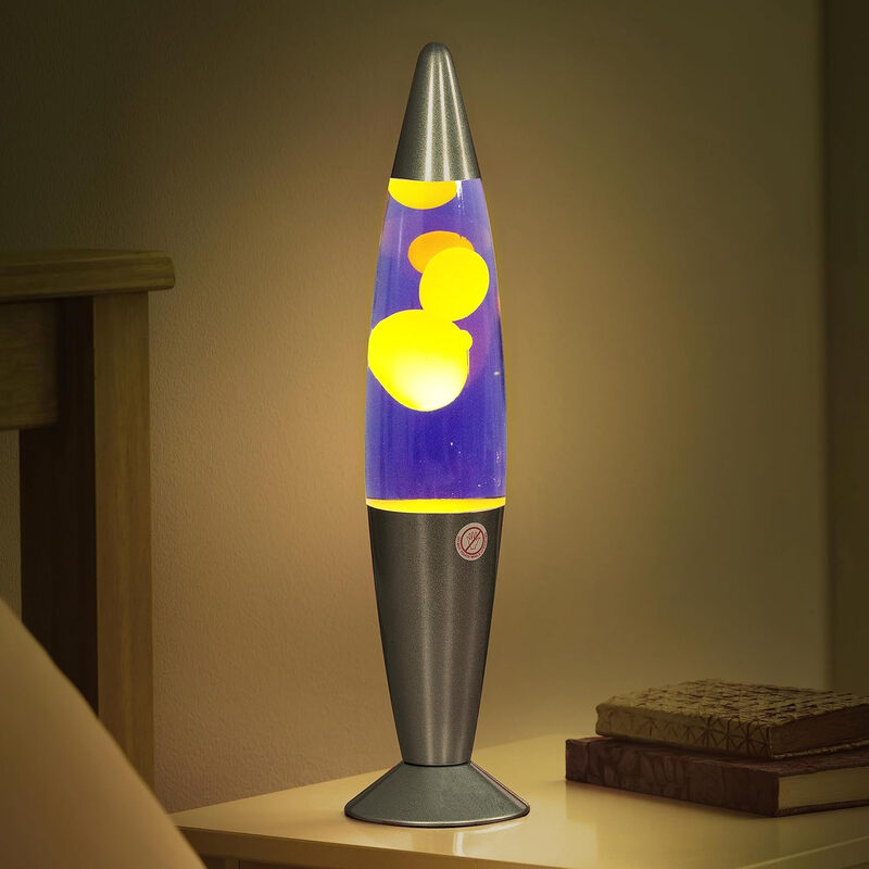 Lava Lamp Rocket Yellow/Purple/Silver