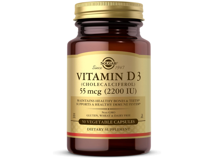 Solgar Vitamin D3 Immune Bone & Muscle Support 2200 IU 55 µg - 50 Vegan Capsules