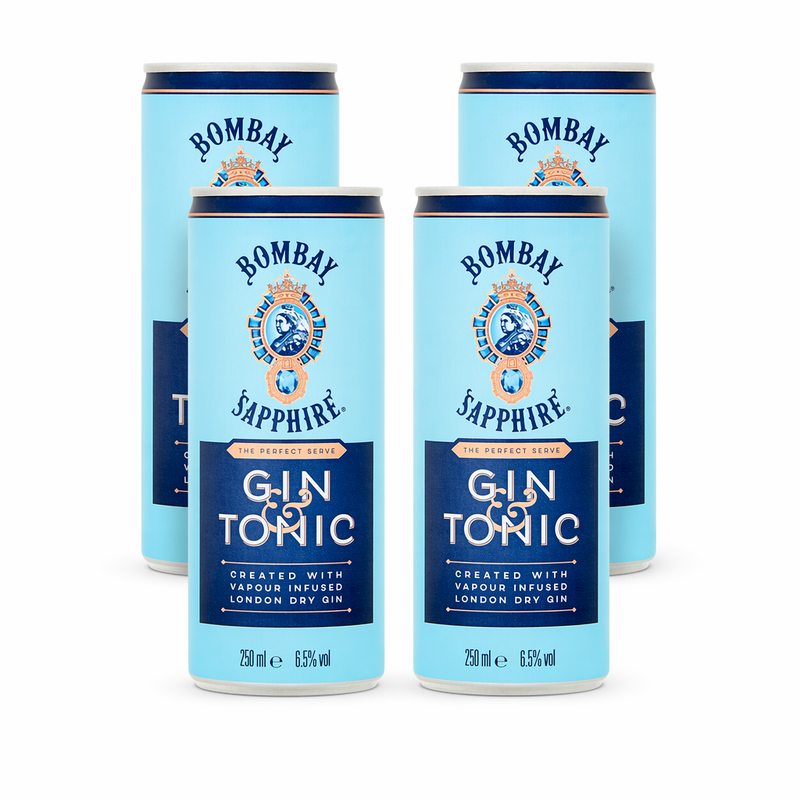 Bombay Sapphire Gin & Tonic 6,5% – 4 x 250 ml