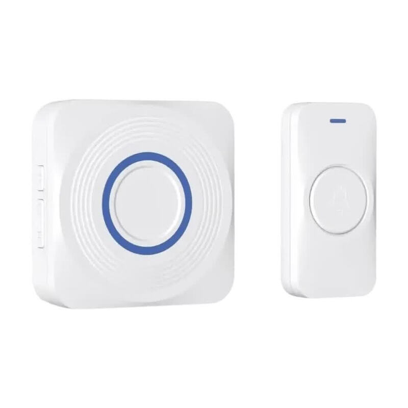 Konyks DRINGG, Sonnette connectée WiFi + RF (Bouton IP65 + Carillon intérieur), Notifications sur Smartphone, Longue portée, IP65, Blanc
