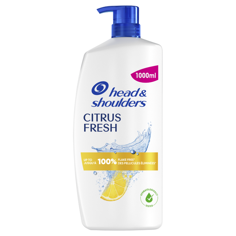 Shampooing Head & Shoulders Citrus Fresh Anti-Pellicules - Cheveux - 1000 ml - Usage Quotidien