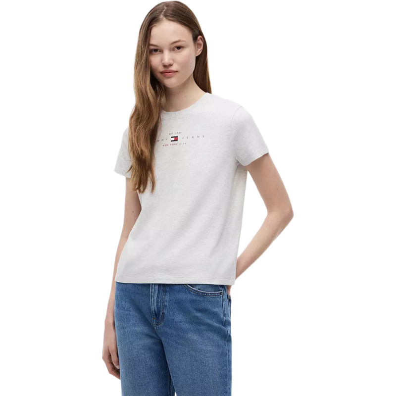Tommy Hilfiger Jeans Women Logo Lightweight T-Shirt - Ice Grey Heather