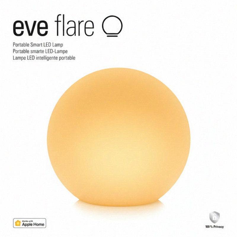 Eve Flare Portable Smart Outdoor Floor Lamp - 90 Lumens, IP65 Weatherproof, Bluetooth & Thread, White Finish for Garden and Patio
