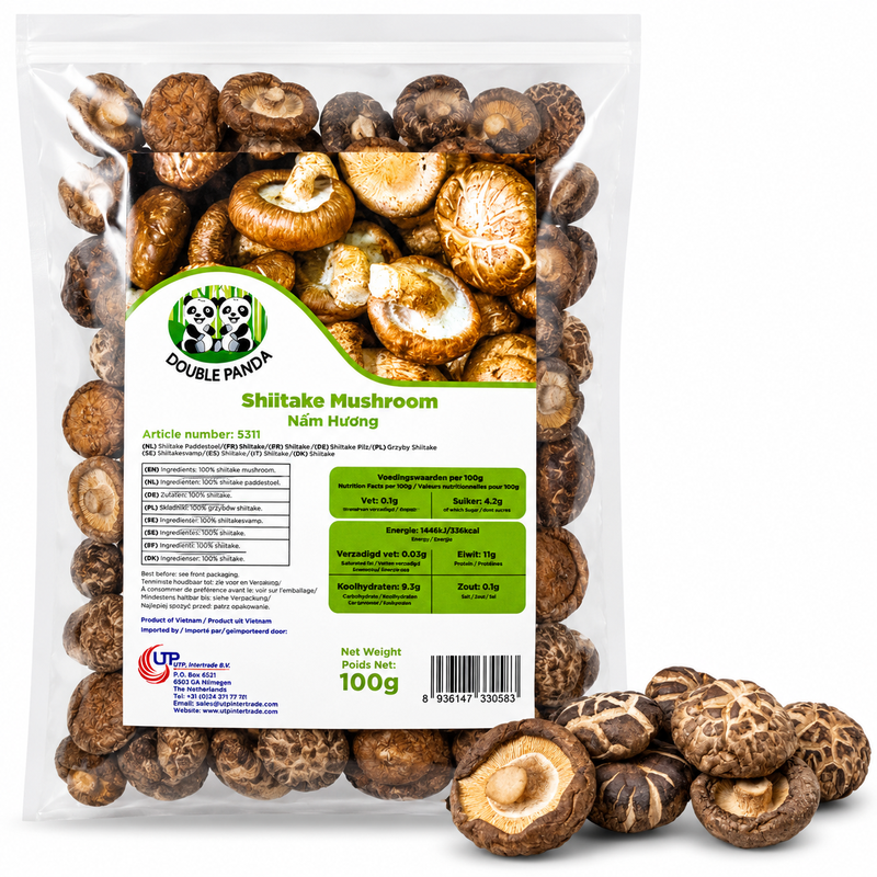 DOUBLE PANDA Getrocknete Shiitake-Pilze (Nấm Hương) 100 g