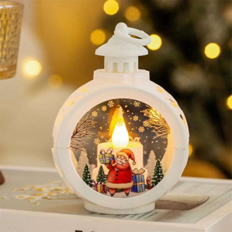 Huacan ronde witte Kerstman-decoratie
