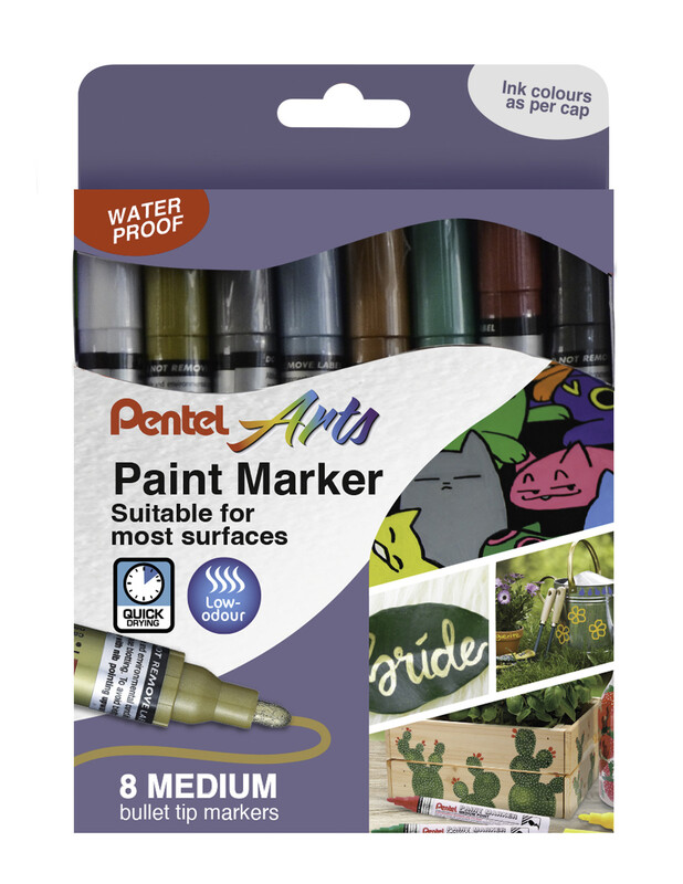 Medium Paint Marker Metallic Colours Pack of 8
