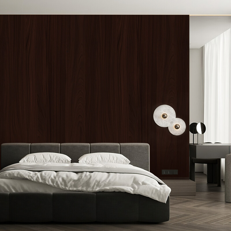 Coffee Brown Wood Grain Peel and Stick Wallpaper 60x508cm 1 Roll