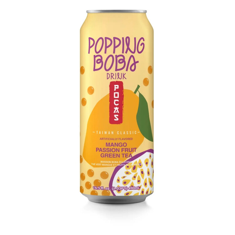 Popping BB Mango Passion Fruit Green T/Drink 490ml