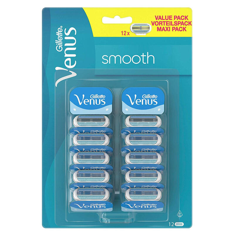 GILLETTE Venus Smooth Lames de Rasoir pour Femme 12 Unités