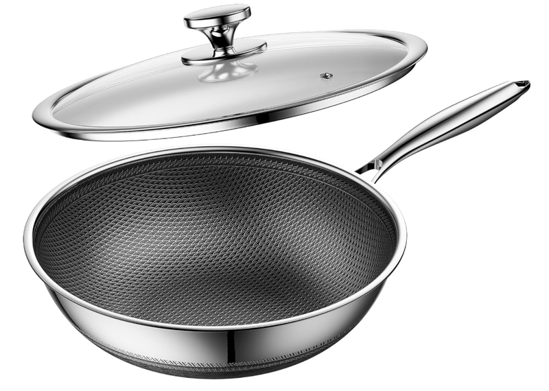 FD Hybrid Edelstahl Wokpfannepfanne 30CM
