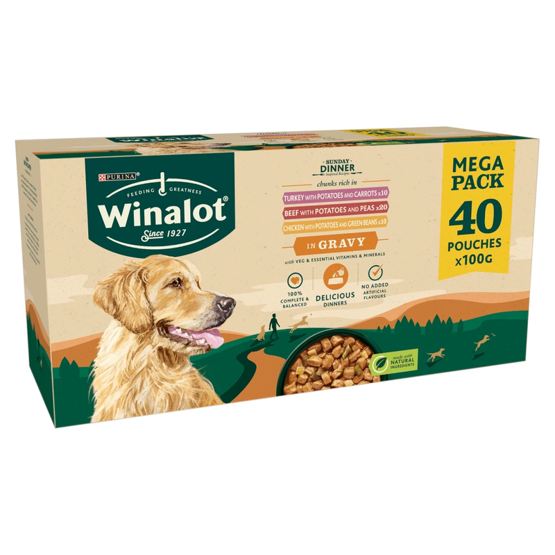 Sunday Dinner Dog Food Pouches 40 x 100g