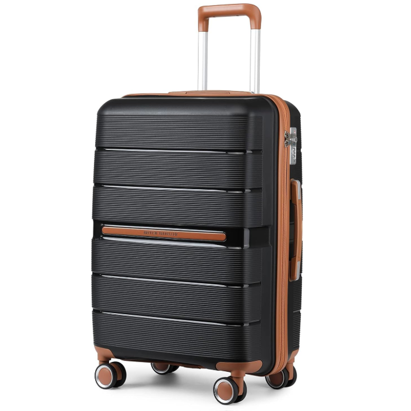 Cabin Carry-On Suitcase – Lightweight Polypropylene Hard Shell Hand Luggage with 4 Sp