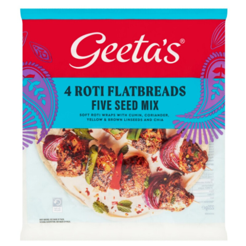 Geetas Five Seeds Roti Flatbread 220G