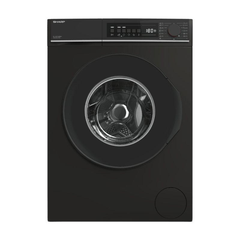 SHARP Wasmachine - 7 kg, 1400 rpm, Energieklasse A, Invertermotor, Zwart, ESNFB714BBNACB