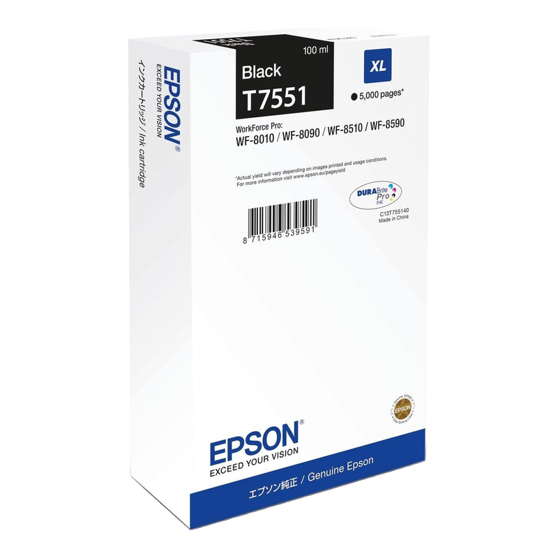 Epson C13T75514N inktcartridge 1 stuk origineel hoog (XL) rendement zwart