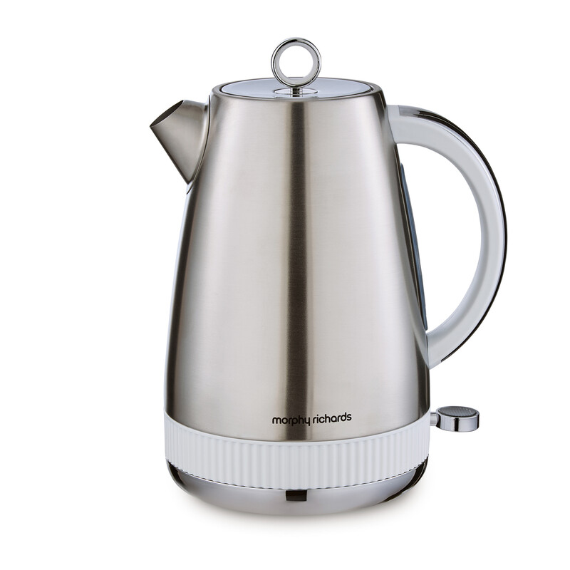 Mexborough Jug Kettle, 1.7L, White & Stainless Steel - 102903