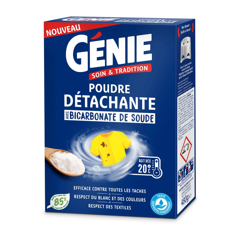 GENIE Poudre détachante au bicarbonate de soude 480g