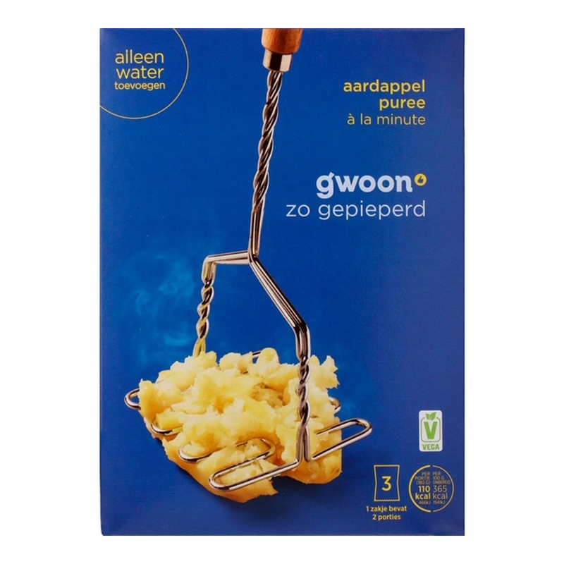 G'woon Aardappelpuree A La Minu - 3 stuks, 180 g