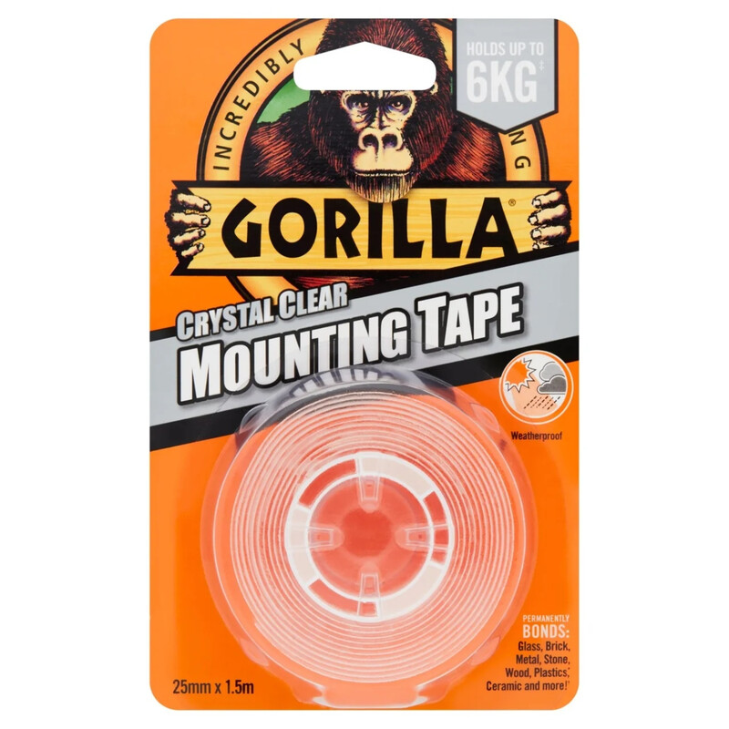 Gorilla Glue Gorilla Double Sided Mounting Tape Clear 1.5M