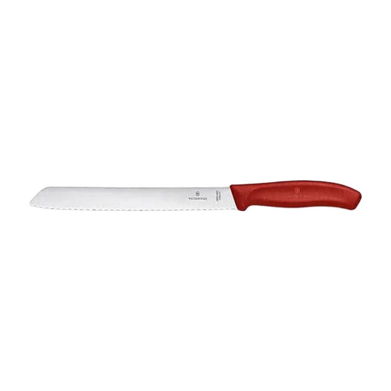 Victorinox Swiss Classic Serie Toastbrotmesser Brotmesser - Wellenschliff - 21 cm - Rot
