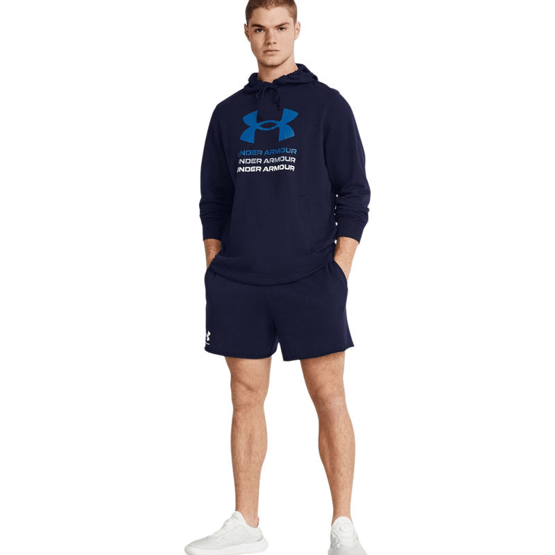 Under Armour Heren Rival Terry 6 inch Shorts Blauw Sportstyle Collectie L