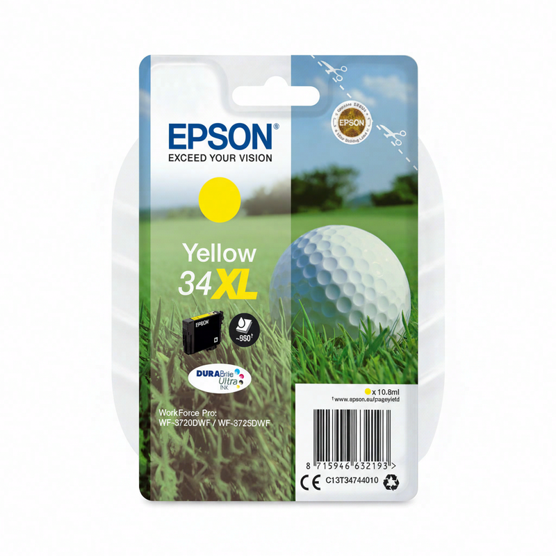 Epson golfbal enkelverpakking geel 34XL DURABrite Ultra inkt