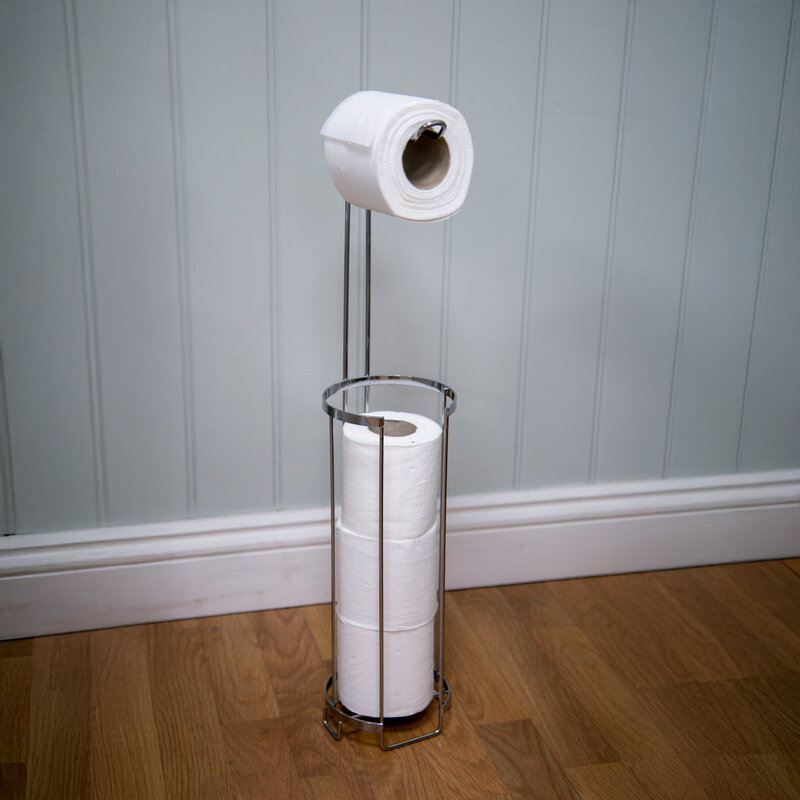 Wire Toilet Roll Holder - Chrome