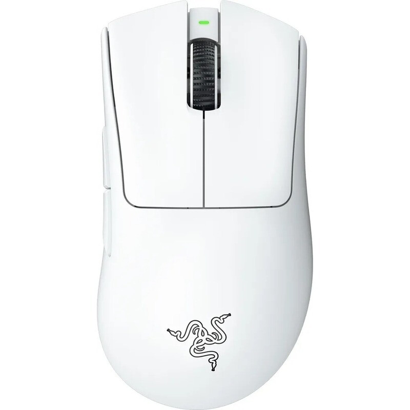 Razer Gaming-Maus DeathAdder V3 Pro Weiß Kabellos: Ultraleicht (64 g), Focus Pro 30K Sensor, ergonomisch für eSports.