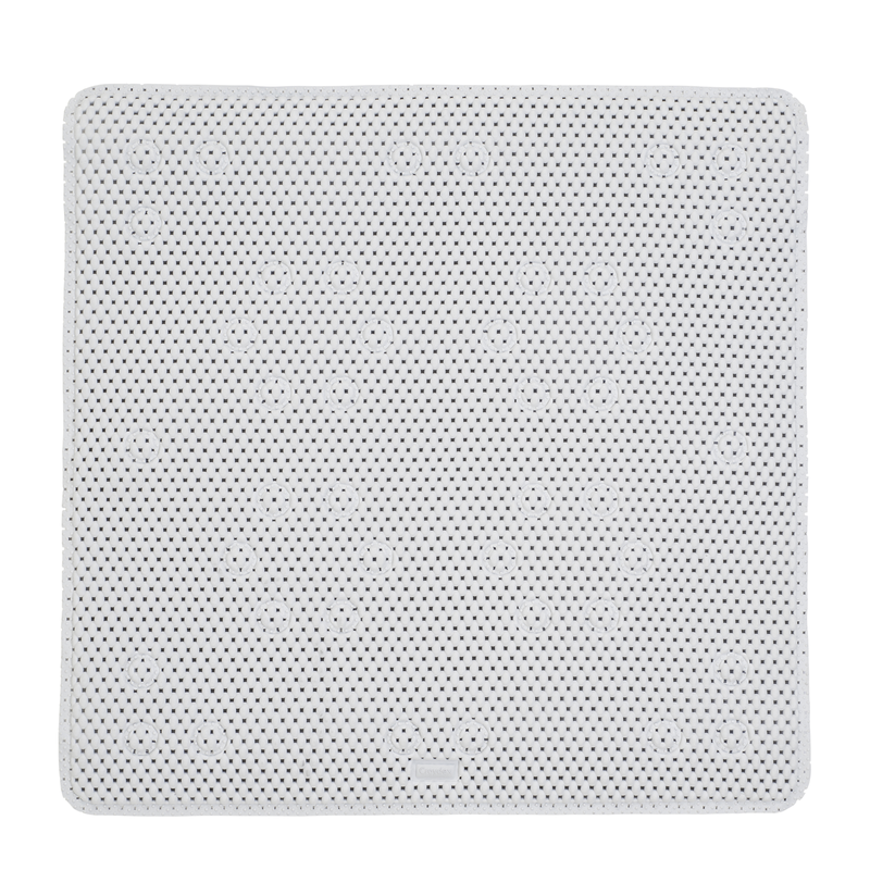 Bath & Shower Mat Teviot Anti Slip White 53x53cm