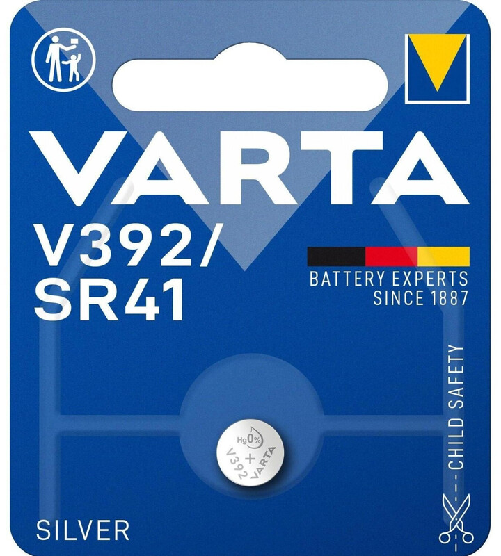 VARTA ELECTRONICS V392/SR41 Silberoxid-Knopfzelle - 1,55V - 1er-Pack - Für Präzisionsgeräte wie Uhren und Taschenrechner