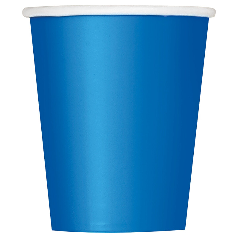Unique Paper Cups, Royal Blue, 266ml, 14 pack