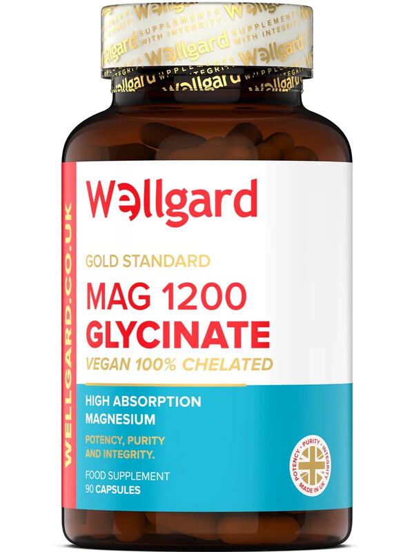 Wellgard Magnesium Bisglycinate 1200Mg Equivalent Daily Wellness Support Capsules - 90 Capsules