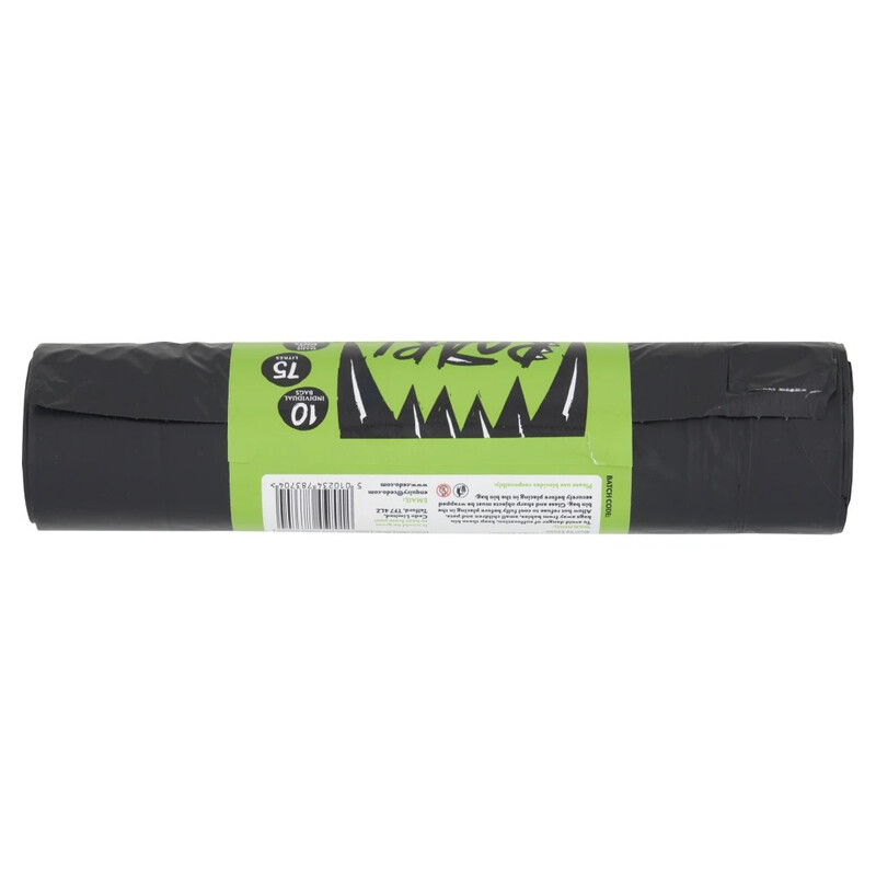 10 Scarily Strong Drawstring Bin Bags 75 Litres