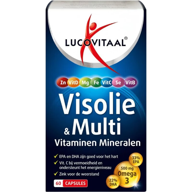 Lucovitaal Visolie & Multivitaminen & Mineralen 60 Capsules
