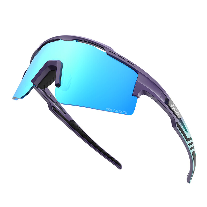 Hawk II Polarized Sports Cycling Sunglasses Blue Frame Revo Blue Lens