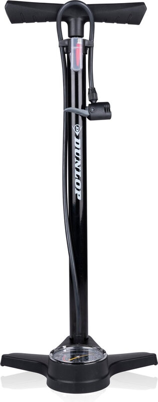 Dunlop Fietspomp met manometer - Zwart, 61 cm