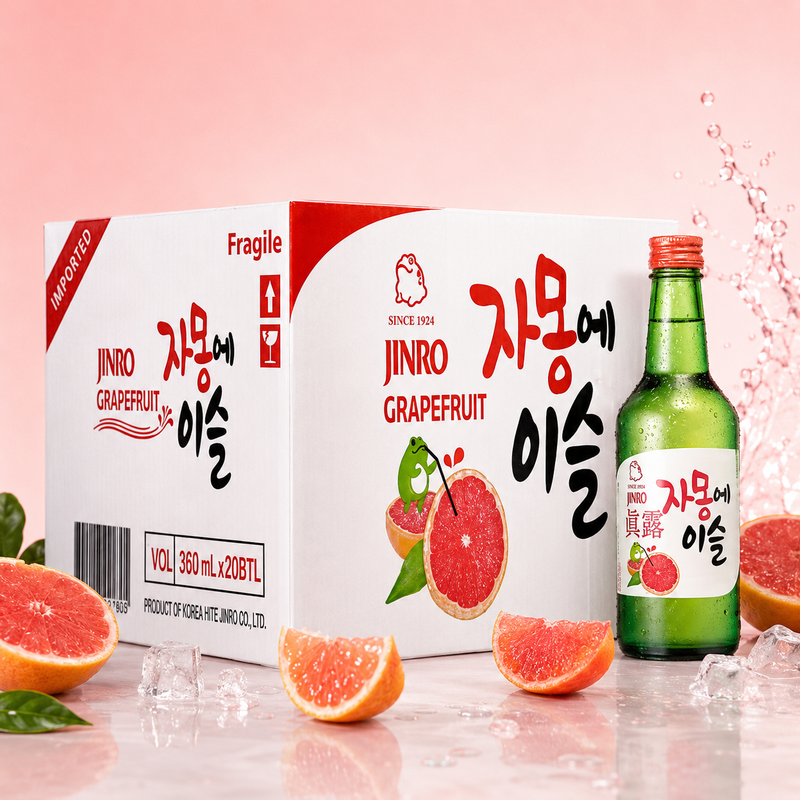 Jinro Soju Grapefruit 13% alc. 20 x 360 ml doos