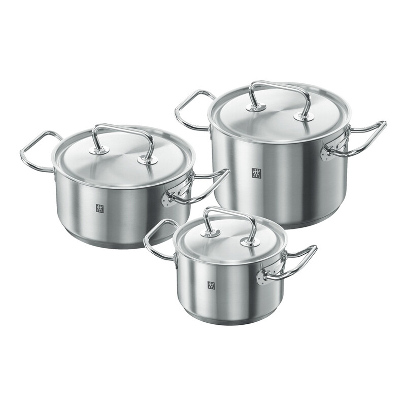 ZWILLING Kochtopfset, 3-teilig: 16cm/2L, 20cm/3L & 20cm/3.5L Edelstahl Töpfe für perfektes Kochen und Braten