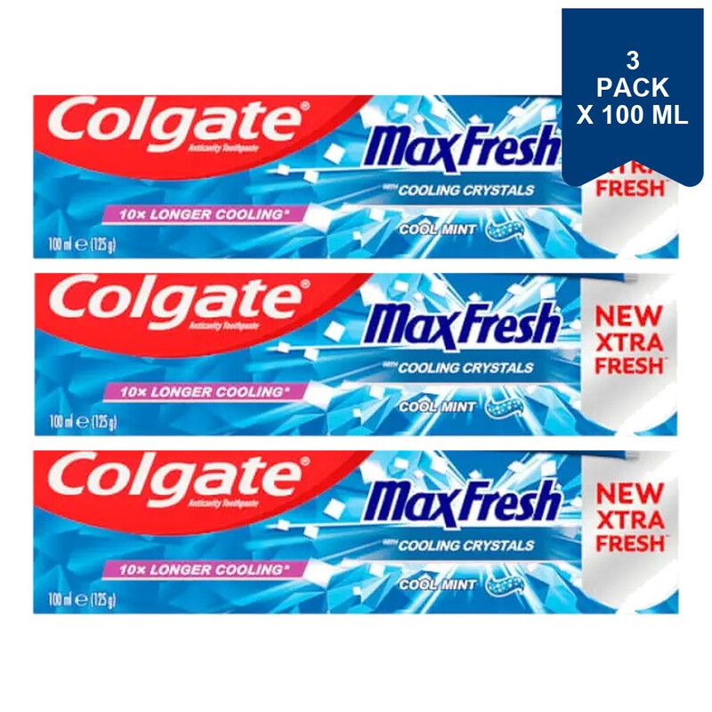 Colgate Dentifrice - Max Fresh Coolmint 100 ml (Lot de 3)