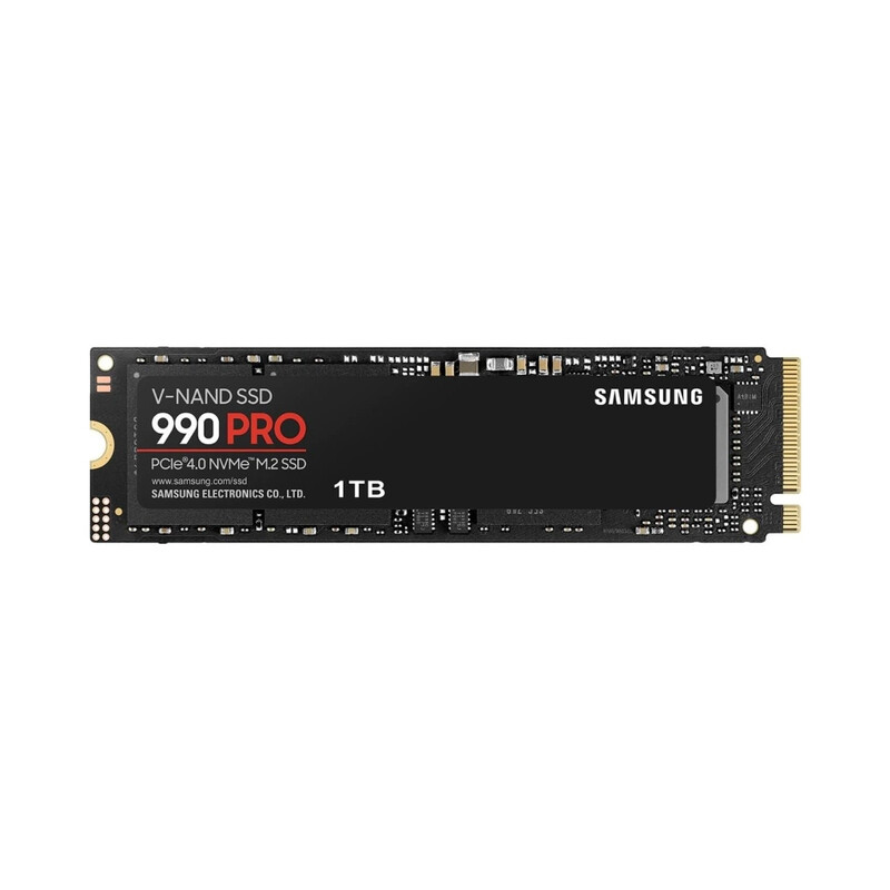 Samsung 990 Pro(Mz-V9P1T0BW) 1TB NVMe SSD, PCIe Gen4, M.2 Interface, 2280, Read 7450 Mb/s, Write 6900 Mb/s, 5 Year Warranty