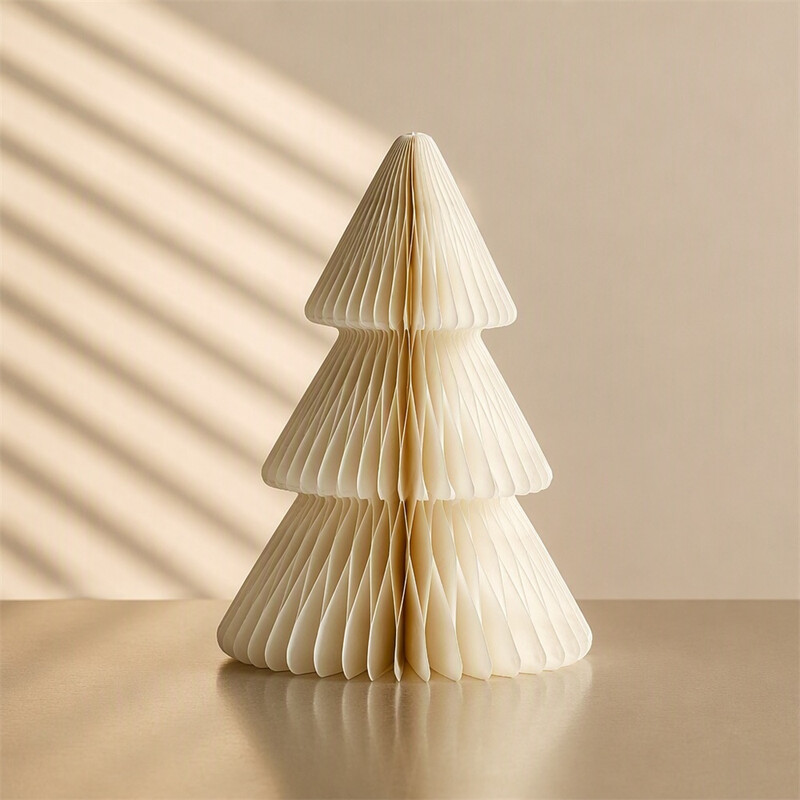 Huacan Kerstboom - Beige drie-laags boom, 30 cm
