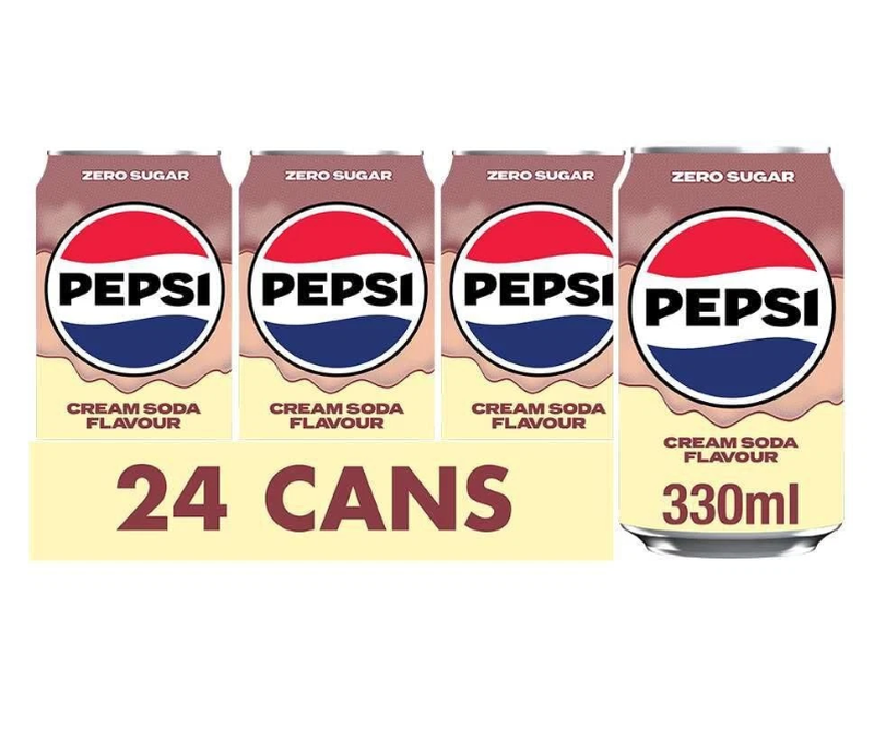 PEPSI Cream soda Sans sucre 24 x 330 ml