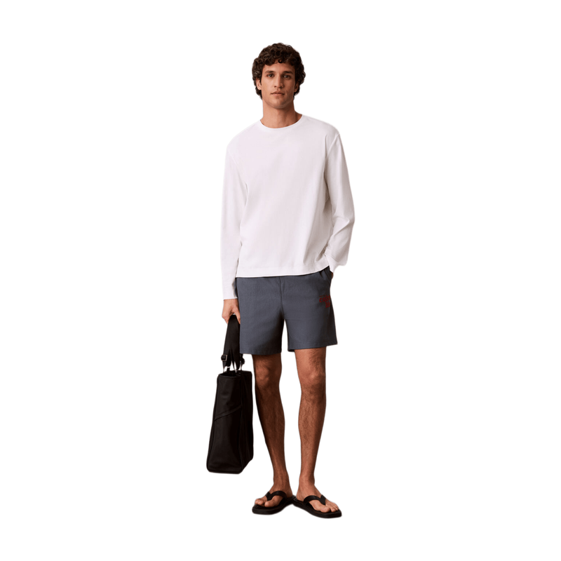 Calvin Klein Jeans Men Embroidered Logo Jogger Shorts - Dark Slate