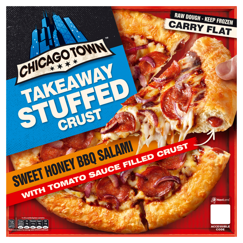 Takeaway Stuffed Crust Sweet Honey BBQ Salami Pizza 635g