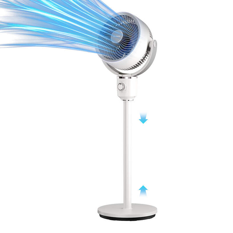 Air Circulation Fans with Adjustable Height [0.45~1.08m], 3 Blades,10m Wind Distance,
