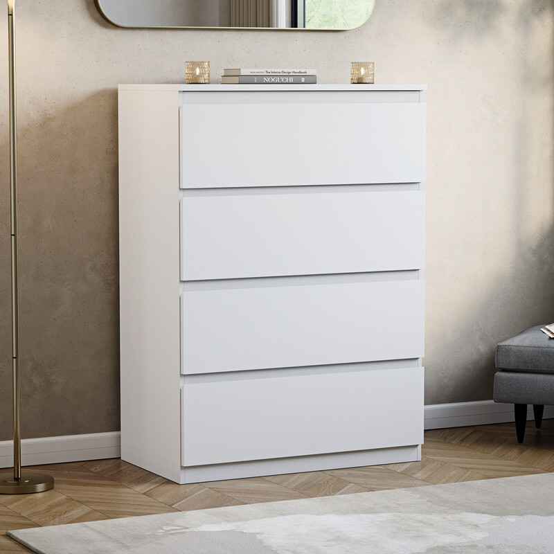 Vida Designs Drawer Chest Denver 4 Drawers, White