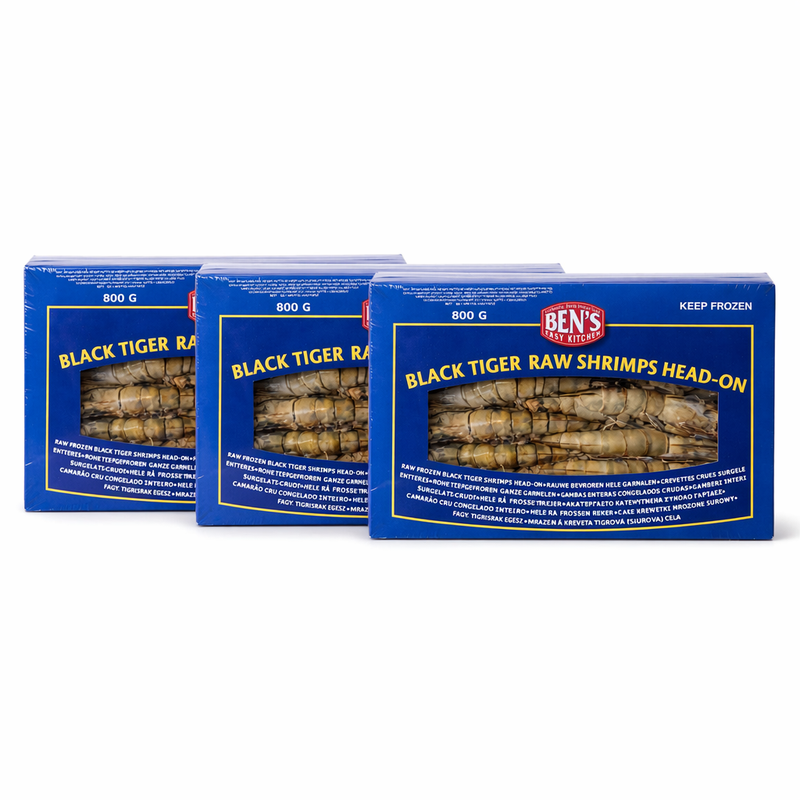 Ben's Black Tiger Garnalen 21/30 – 3 x 750 g