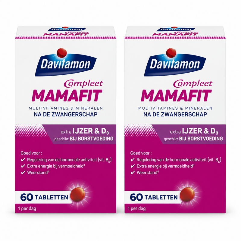 Davitamon Compleet Mamafit Multivitamines Post-Partum – 2 × 60 Comprimés