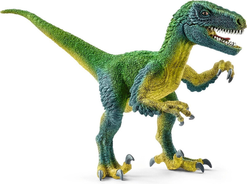 Schleich dinosaurussen Velociraptor figuur - groen, 6,3 cm