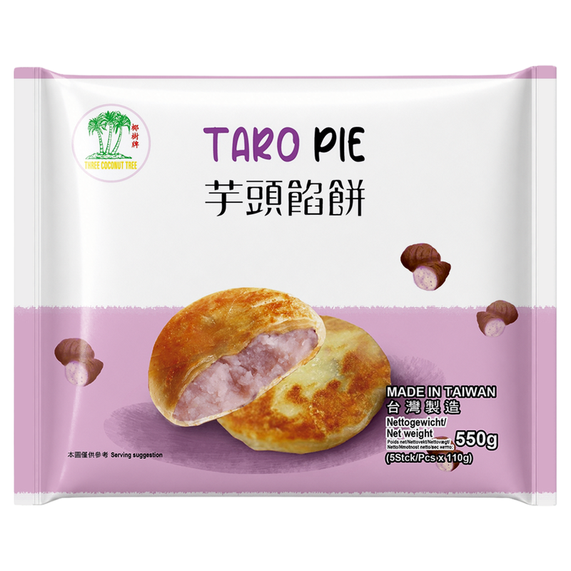 THREE COCONUT TREE Gâteau Pâte de Haricot Taro Surgelé 550g, Plat Préparé Congelé, Saveur Authentique